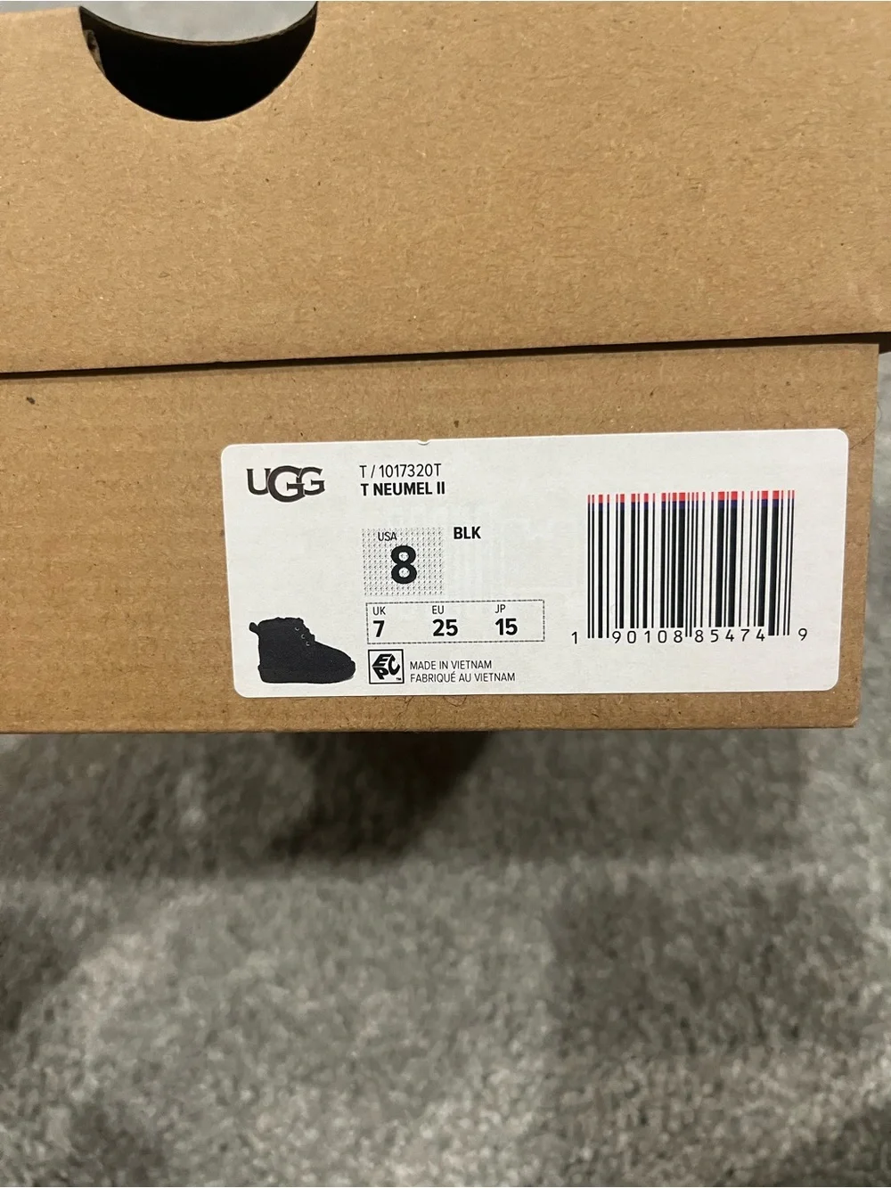 UGG T Neumel II Black Short Suede Boots